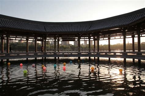 Xi An Qujiang Lake South Lake Heritage Park Shaanxi Province Editorial