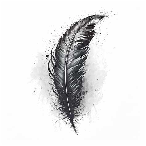 Feather Drawing Tattoo