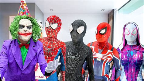 PRO 5 SUPERHERO TEAM Hey Spider Man Go To Trainning Nerf Gun End