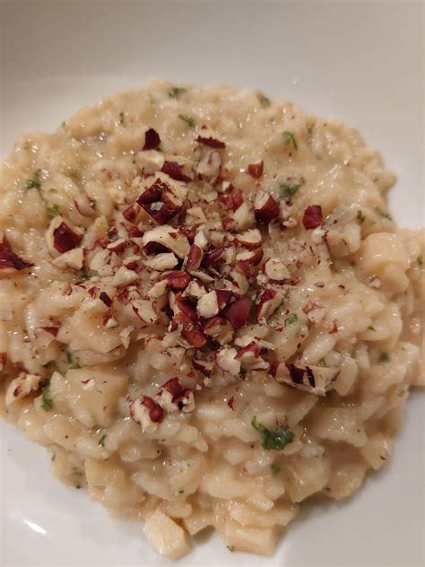 Risotto au persil tubéreux et gorgonzola noix de pécan Passion Cuisine