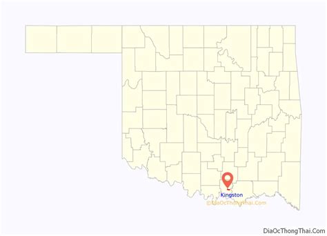 Map of Kingston town, Oklahoma