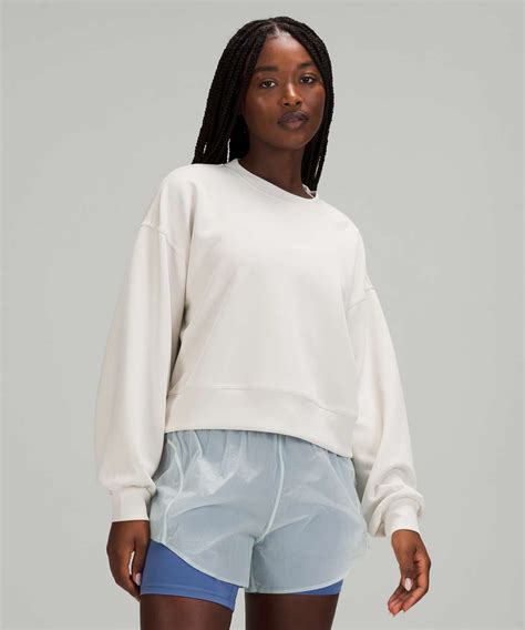 Lululemon Perfectly Oversized Cropped Crew Softstreme Np Gov Lk