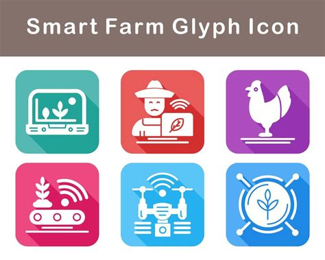 Smart Farm Vector Icon Set 21498192 Vector Art At Vecteezy