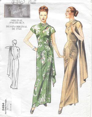 S Ww Vintage Vogue Sewing Pattern B Dress The Vintage