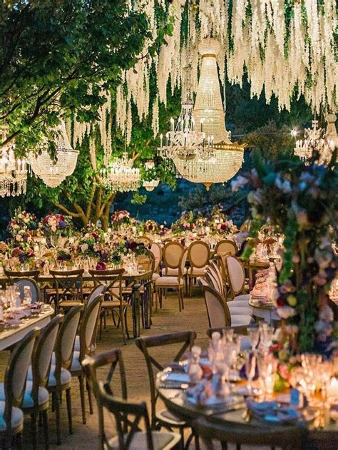 Timeless Wedding Reception Featuring Luxury Crystal Chandeliers