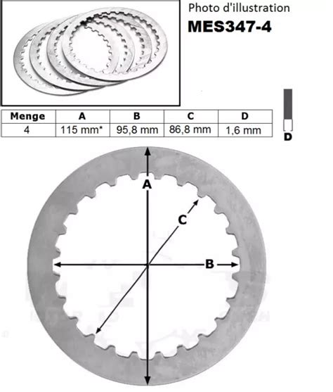 KIT 4 DISQUES Lisses D Embrayage Suzuki GN 125 U NF41A GZ 125