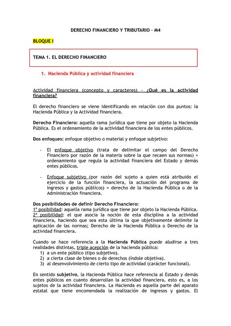 Derecho Financiero Y Tributario 1r Segundo DERECHO FINANCIERO Y