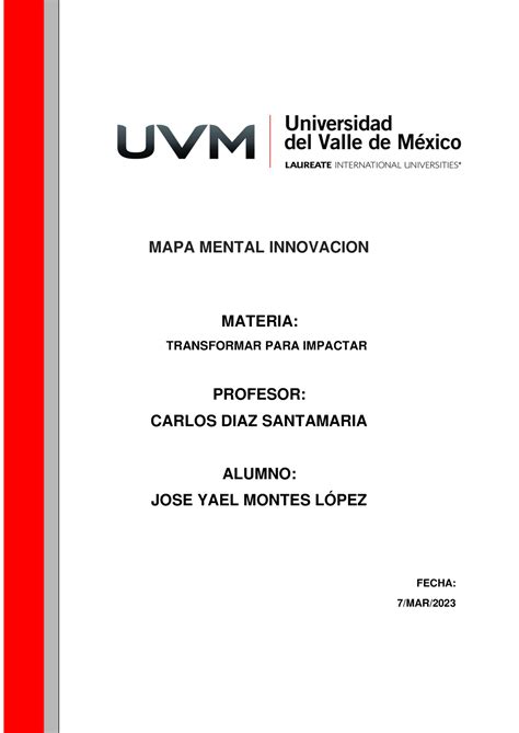 Act1 Mapa Mental Mapa Mental Innovacion Materia Transformar Para