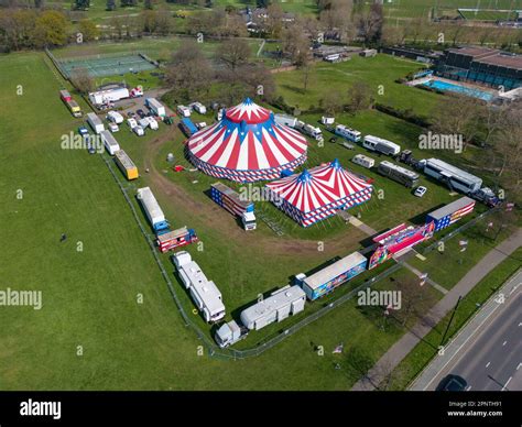 Aerial View Of Circus Vegas In The Old Deer Park Richmond London Uk