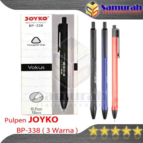 Pulpen Joyko Vocus BP 338 Ball Pen BP 338 Hitam Vokus 0 7 Mm