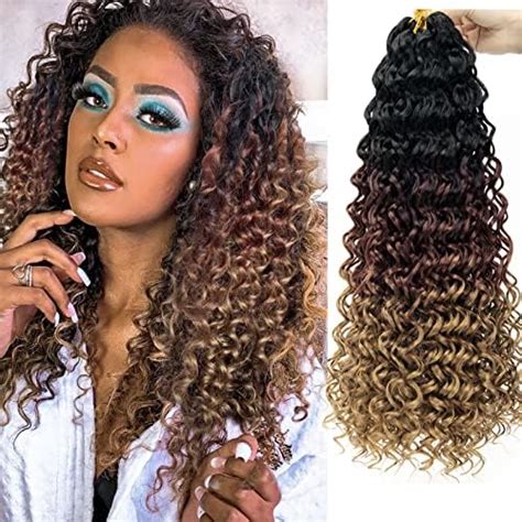 Gogo Curl Crochet Hair 18inch Water Wave Crochet Hair Ombre Synthetic