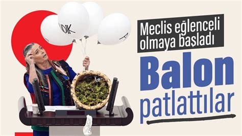 CHP li vekil Meclis kürsüsünde balon patlattı