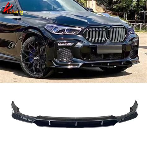 4pcs Set Glossy Black Car Front Bumper For Bmw X6 G06 M Package 2020