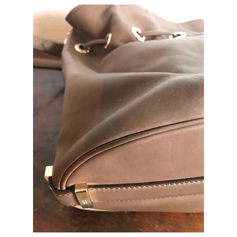 Bourse De Lancel Cuir Taupe Ref124883 Joli Closet