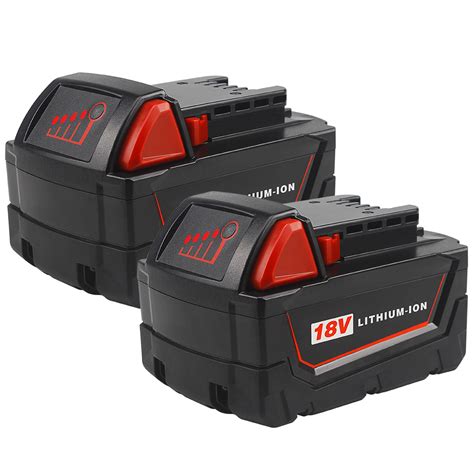 2X For Milwaukee M18B5 18V M18 XC 5 0Ah Lithium Ion Battery M18B6 48 11