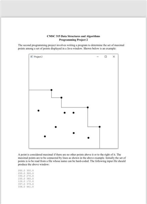 Solved CMSC 315 Data Structures And Algorithms Programming Chegg