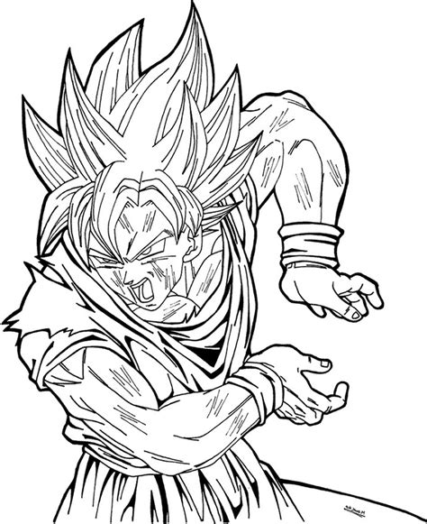 50 imágenes de Goku para Dibujar Dibujo para Imprimir