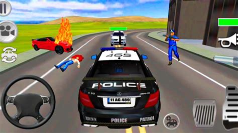 Police Hot Pursuit Car Mercedes S63 Pursuit Car Games Gameplay