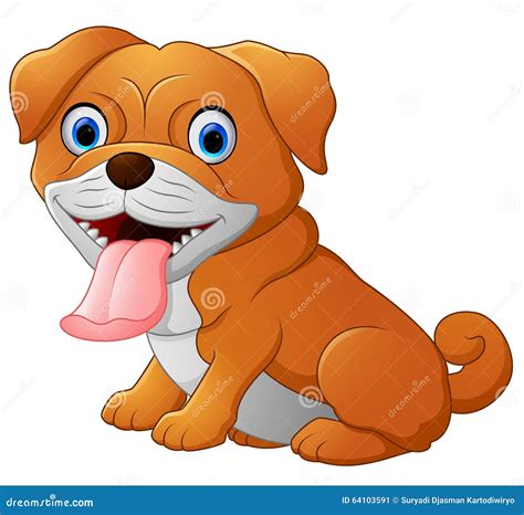 Cute Bulldog Cartoon Stock Vector - Image: 64103591