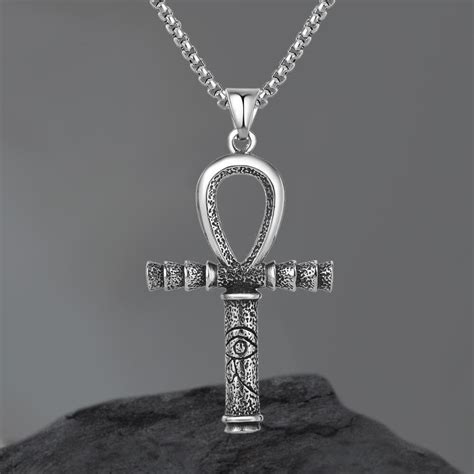 Ankh Eye of Horus Stainless Steel Pendant – GTHIC