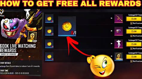 K K Live Watching Rewards In Free Fire New Event Ff Redeem Code