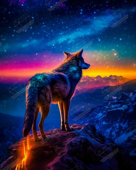 Galaxy Wolf Diamond Painting – All Diamond Painting Art