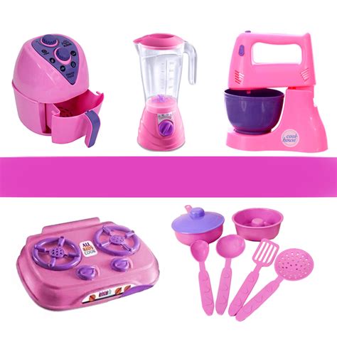 Kit Cozinha Infantil Fog O Batedeira Air Fryer Liquidificador