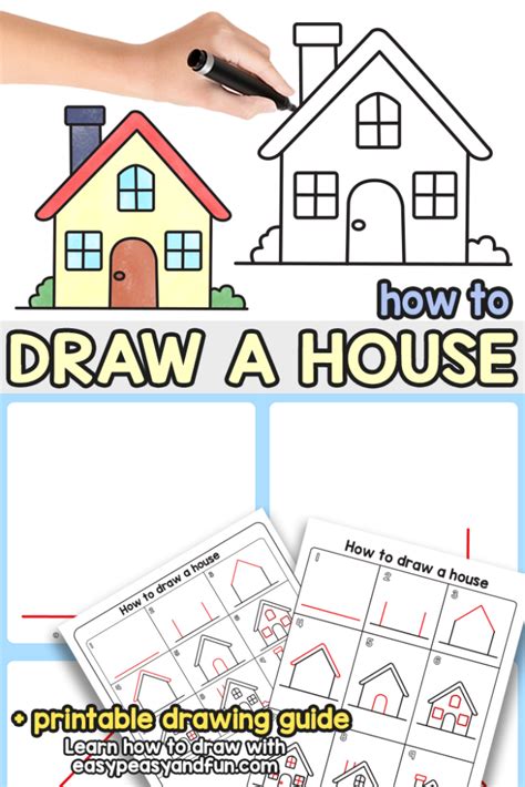 How To Draw A House Step By Step Drawing Tutorial Easy Peasy And Fun