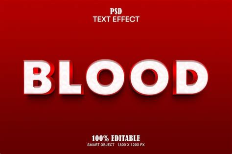 Premium Psd Blood Text Effect