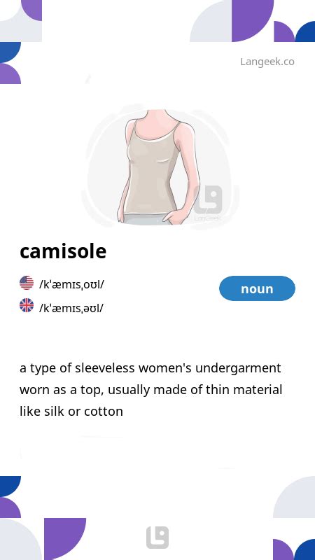 Definition & Meaning of "Camisole" | LanGeek
