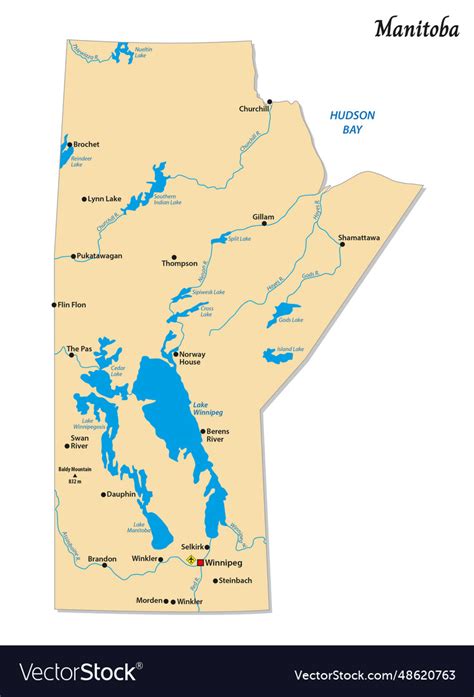 Simple Map Of Canada With Lakes