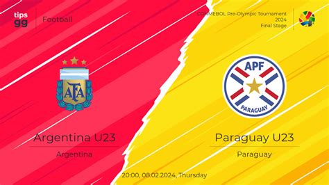 Argentina U23 vs Paraguay U23 08.02.2024 at CONMEBOL Pre-Olympic ...