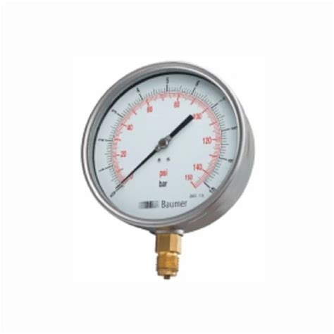 4 Inch 100 Mm Baumer BR SS Case Brass Pressure Gauge Up To 150 Psi