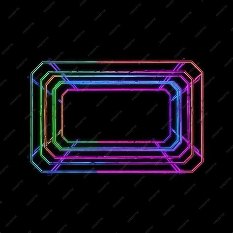 Premium AI Image | Neon frame on a black background