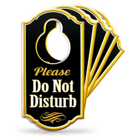 Bigtime Signs 5 Pack Gold Please Do Not Disturb Door Hanger Sign 8x4 Inches Fred Meyer