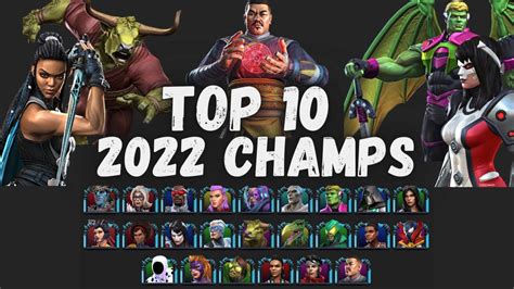 Top 10 Champs Released In 2022 Best Champs Of The Past Year Marvel Contest Of Champions Youtube