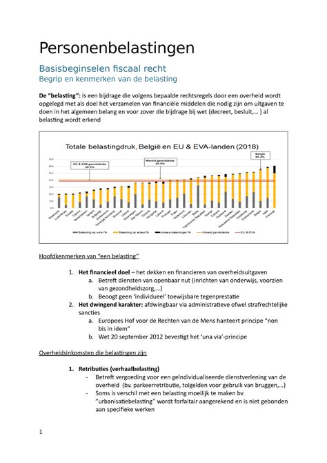 Personenbelastingen Eerste Deel Personenbelasting