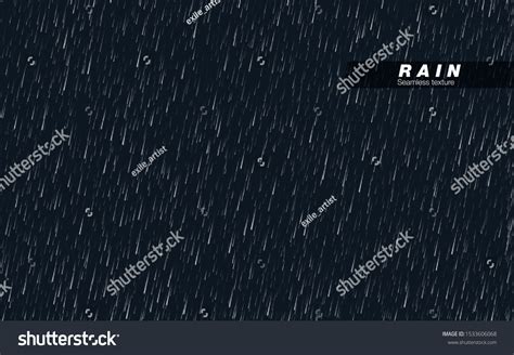 Seamless Rainfall Texture Rain Drop Vector Stock Vector Royalty Free