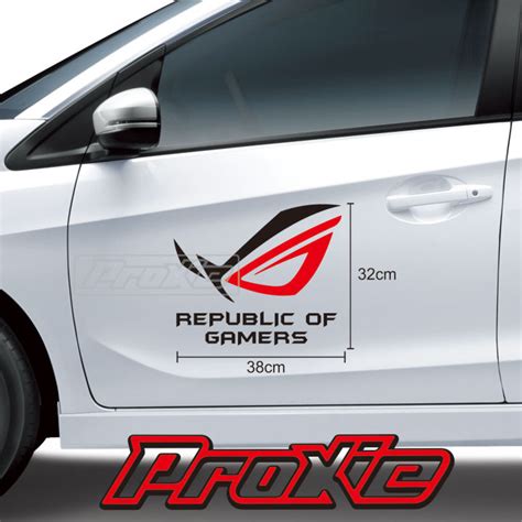 Cutting Sticker Mobil Stiker Logo Asus Rog Sticker Mobil Asus Rog