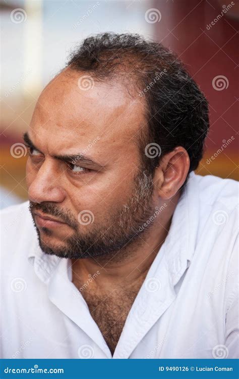 Egyptian Man Stock Photo Image Of Unshaved Human Forties 9490126