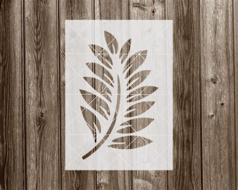 leaf stencil reusable stencil  painting  etsy