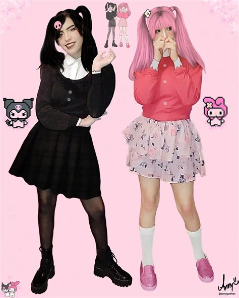 melody  kuromi cosplay trajes de halloween gatito