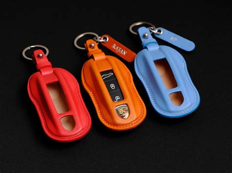 Porsche Macan Key Fob Cover Luxury Leather Key Case For Porsche Taycan