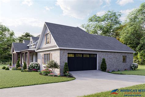 Modern Farmhouse Plan Casa De Campo Garaje Atlanta