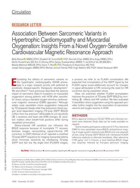 Pdf Association Between Sarcomeric Variants In Hypertrophic