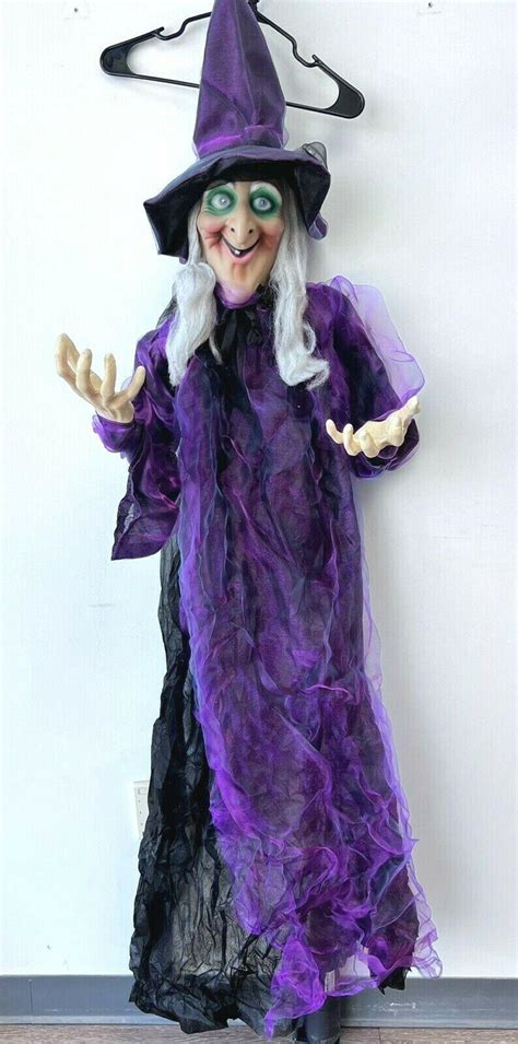 Life Size Hanging Animated Talking Witch Halloween Prop Decor In