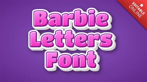 Barbie Letters Font D Rosa Suave Generador De Efectos De Texto