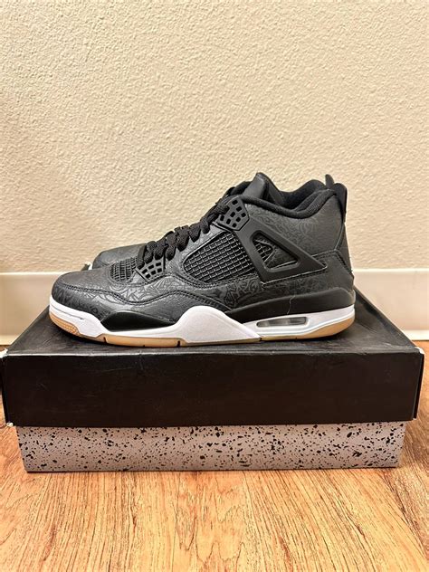 Jordan Brand Jordan 4 Retro Laser Black Gum | Grailed