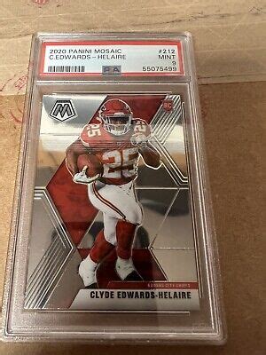 2020 Panini Mosaic 212 Clyde Edwards Helaire Chiefs RC Rookie PSA 9