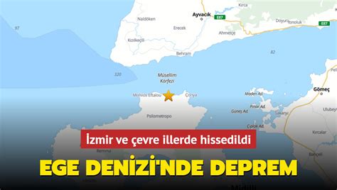 Son dakika haberi Ege Denizi nde korkutan deprem İzmir Balıkesir ve